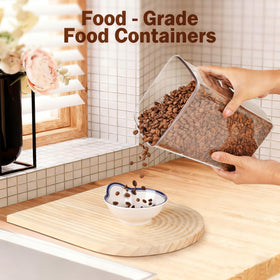 Hontent 2.8qt containers handle dry foods like sugar and flour easily.