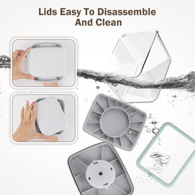 Hontent clear kitchen storage helps see contents at a glance for quick prep.