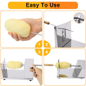 Hoqqf Twisted Potato Slicer carrot cuts create decorative garnishes for salads.