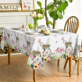 Horaldaily Easter tablecloth close-up stitching shows durability
