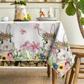 Horaldaily colorful tablecloth enhances parties and dining decor.