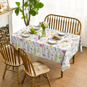 Horaldaily party-dining tablecloth adding color to a festive table