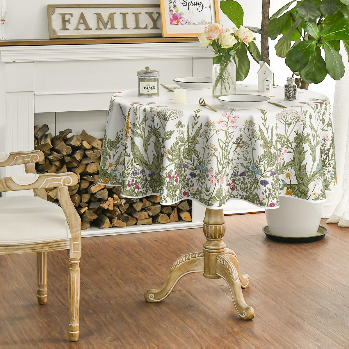 Horaldaily durable polyester tablecloth resisting wear and fading