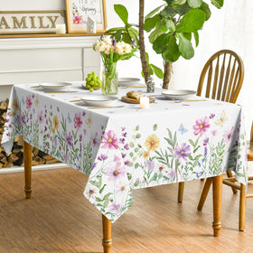 Horaldaily spring tablecloth shown on a dining setup for everyday meals.