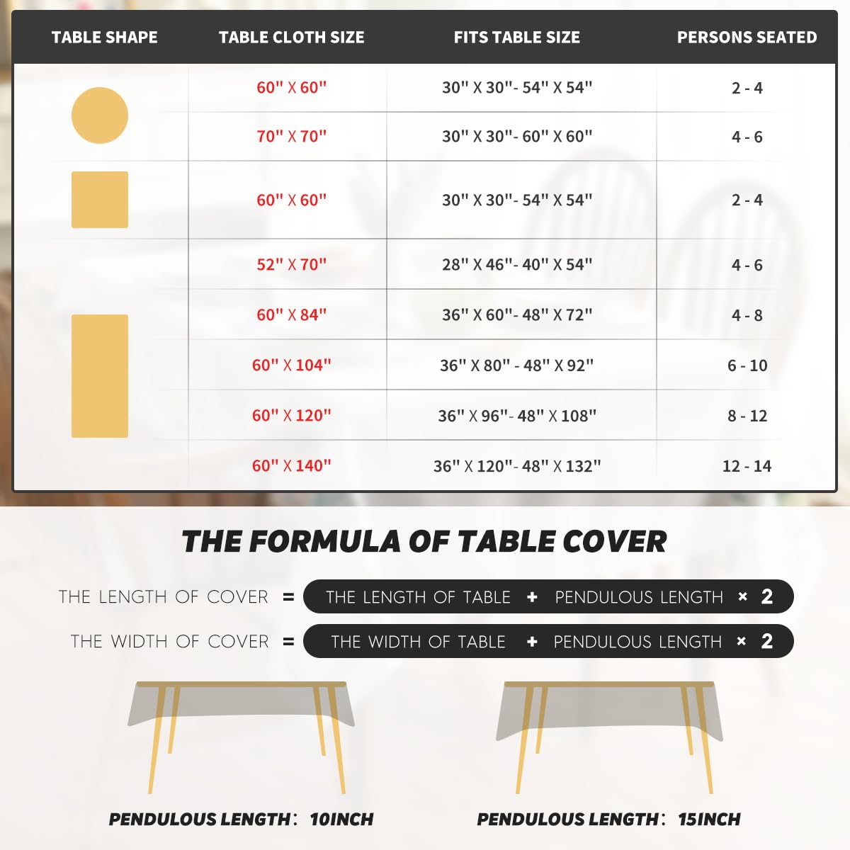 Horaldaily tablecloth easy cleanup after meals with machine washable fabric