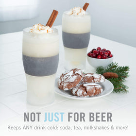 Host Freeze Beer Glass no-sweat base improves grip on hot days