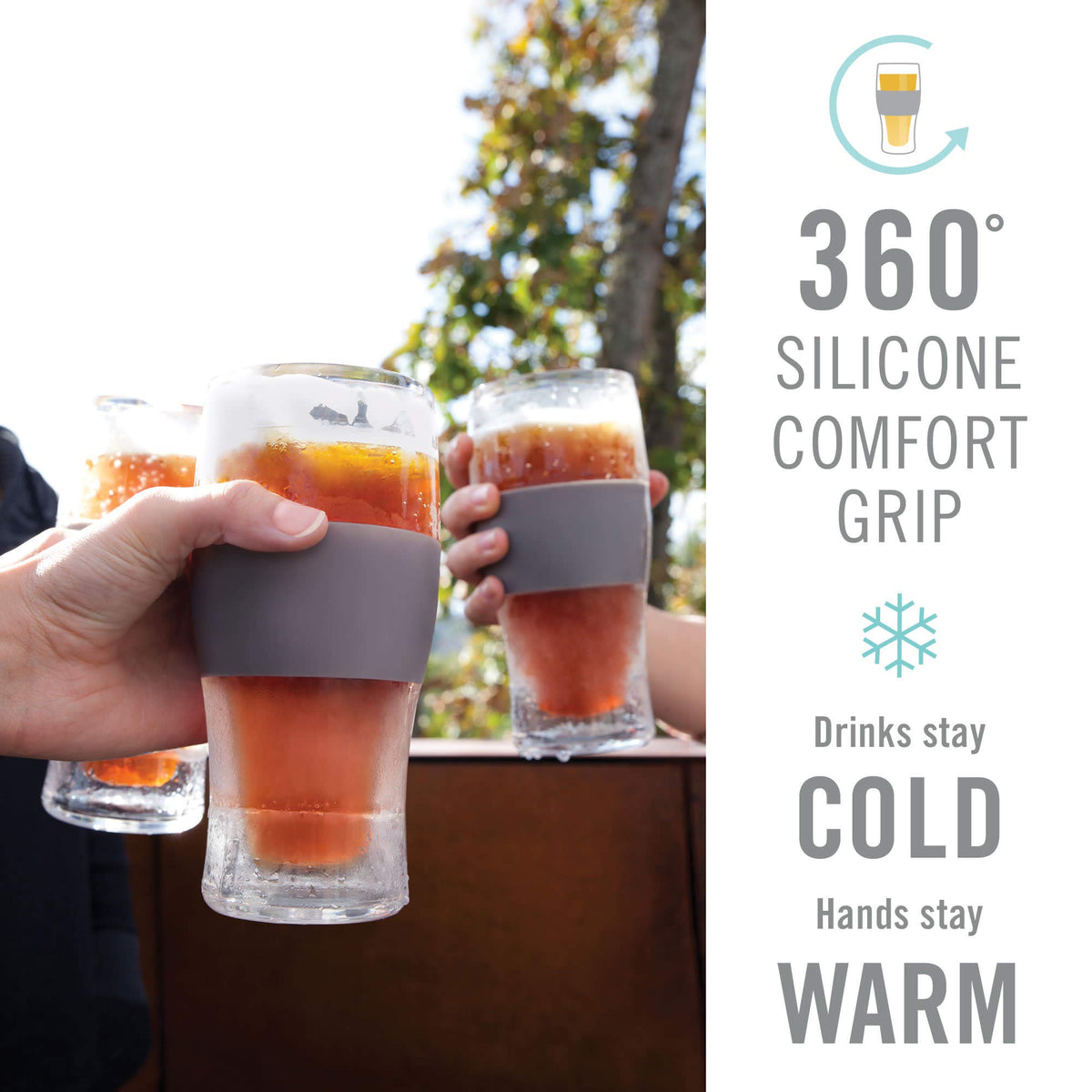 Host Freeze Beer Glass outdoor use keeps beverages ice cold
