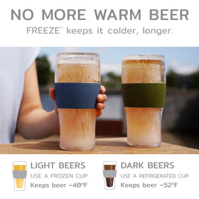 Host Freeze pint glass with built‑in cooling gel for frosty pours