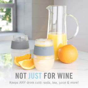 Freeze in freezer to chill white wine with Host Wine Freeze Cup.