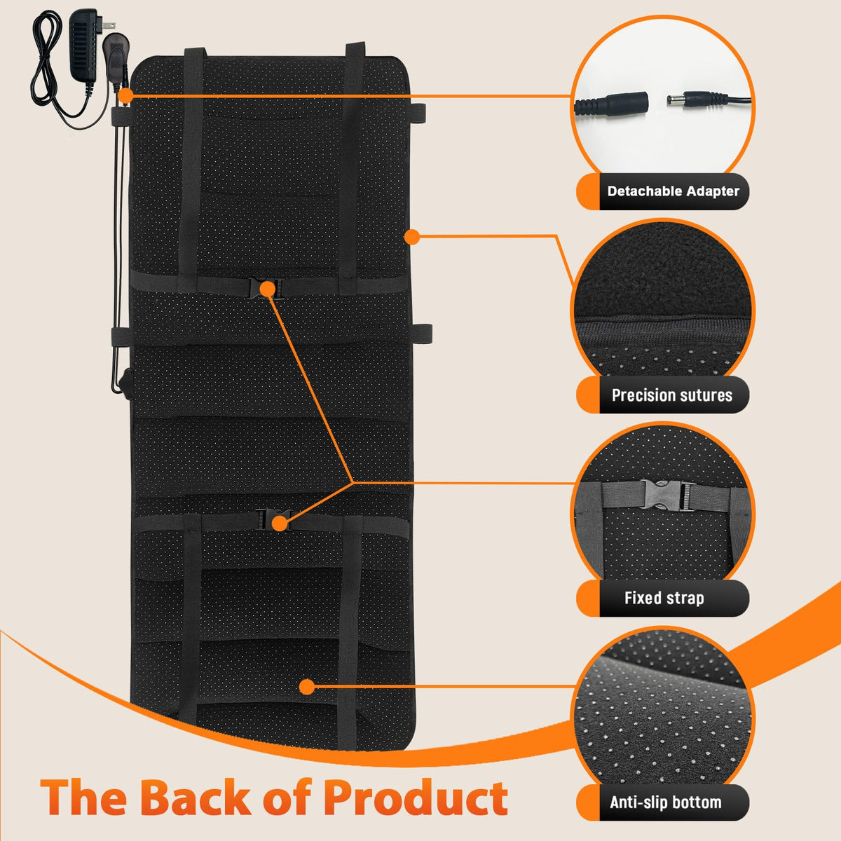 HotCalyto fast-heating surface warms back and hips