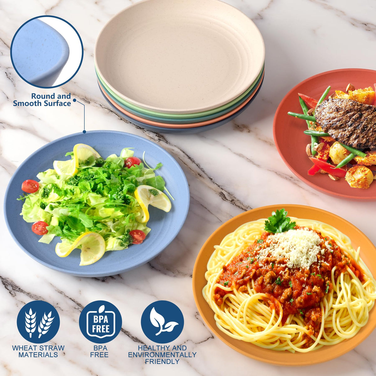 HOTEC dishwasher-safe plate ideal for easy cleanup