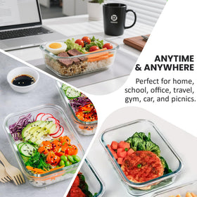 Freezer-to-microwave ready HOTEC glass storage supports safe meal storage