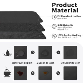 HotLive mat hides stains on PU surface to keep countertops clean.