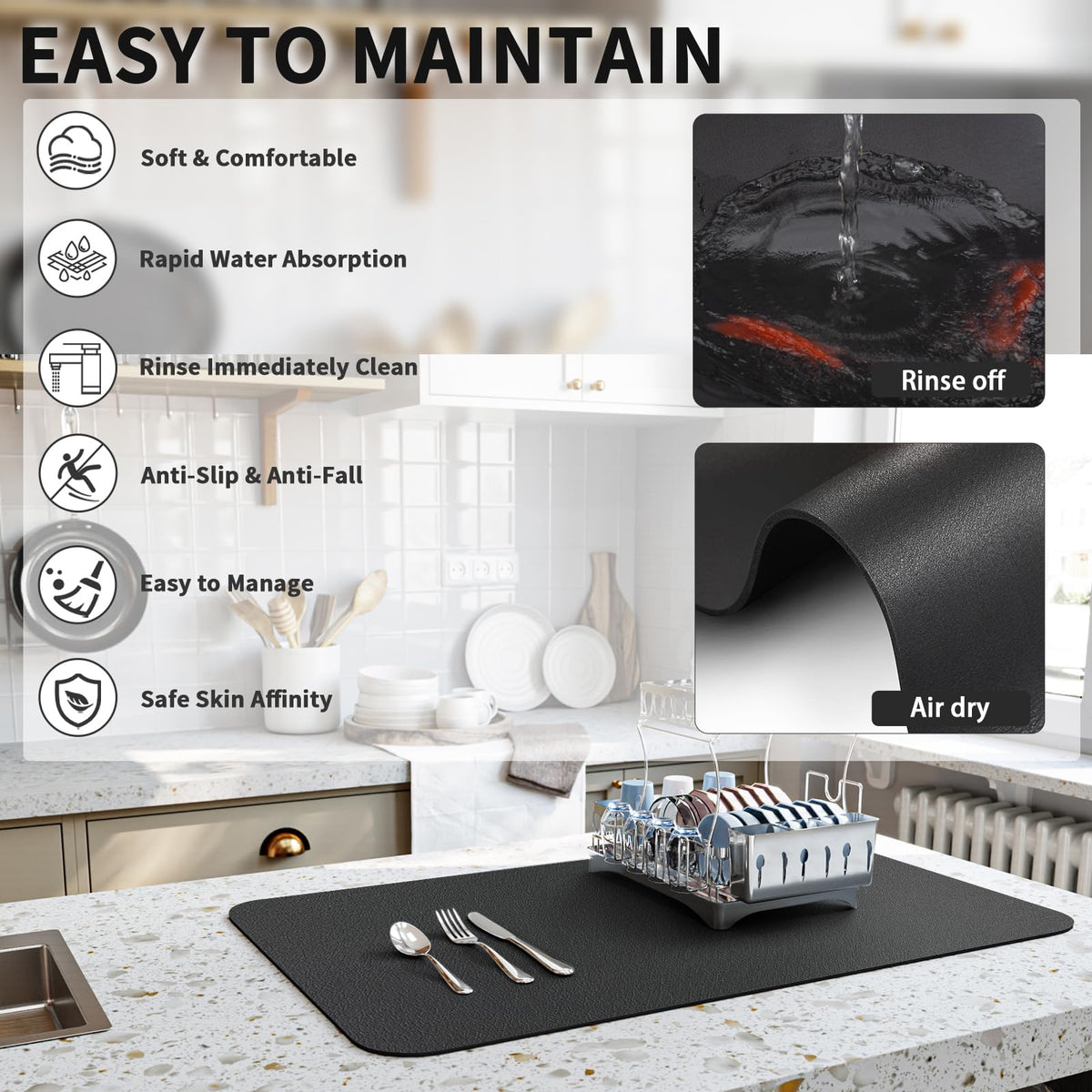 HotLive mat easy to roll up and rinse for quick cleanup