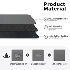 HotLive absorbent nanofiber dish drying mat dries dishes efficiently.