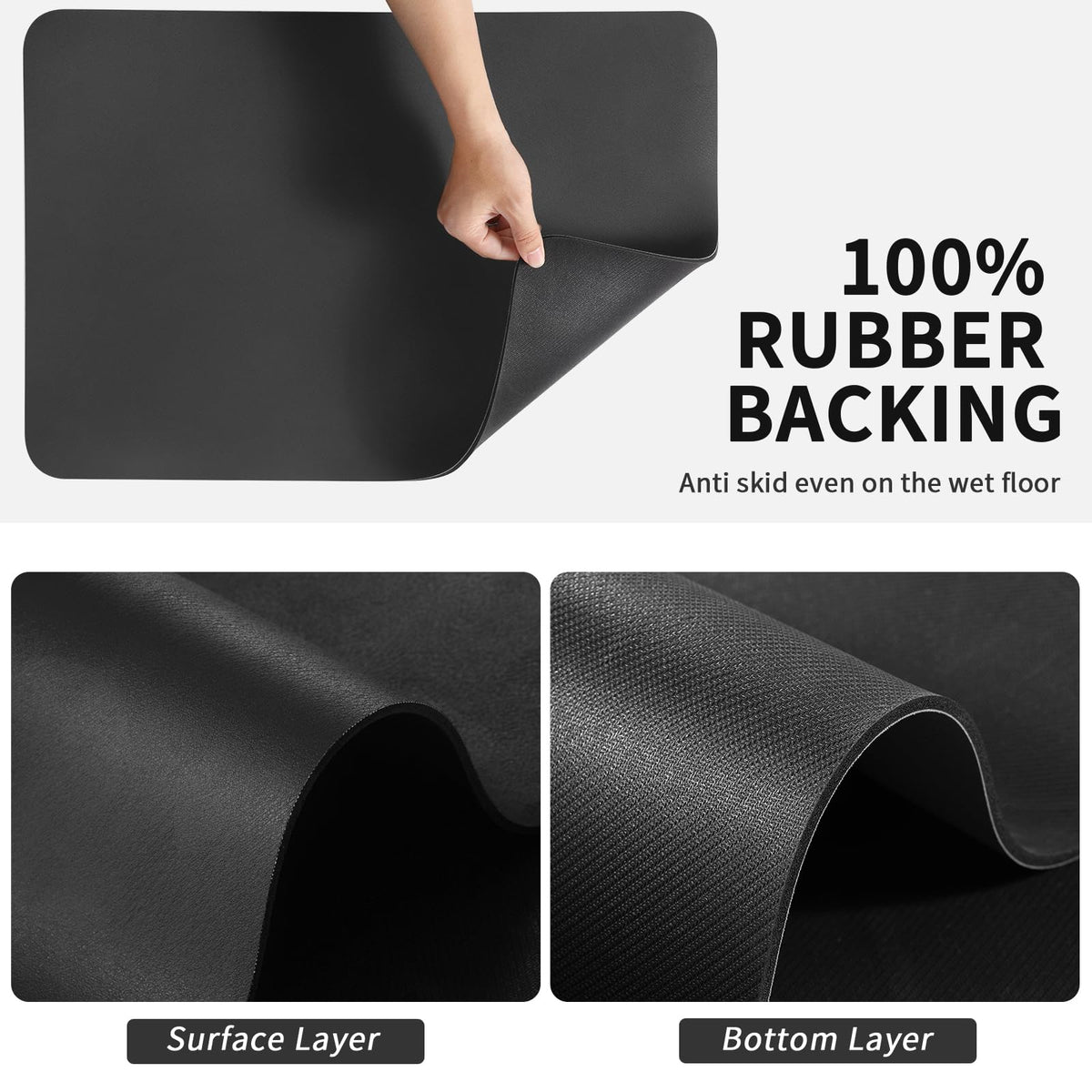 HotLive mat in 18x24 size lays flat as a durable counter guard.