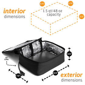 HOTLOGIC Mini in-car use shows plug-in heating for quick road meals.