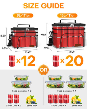 HOTOR lunch bag with multiple pockets and adjustable strap for organized, on-the-go use