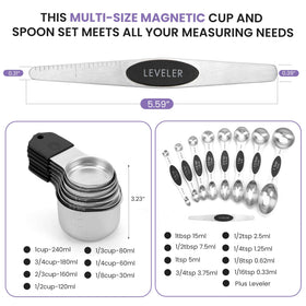 HOUJIP magnetic nesting design keeps the set compact and organized