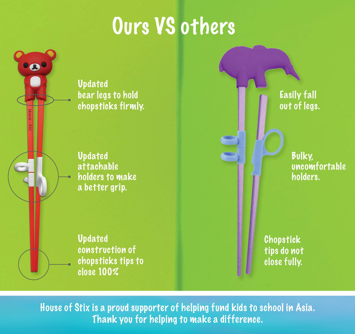 House of Stix enhanced design with firmer legs and slimmer helpers.