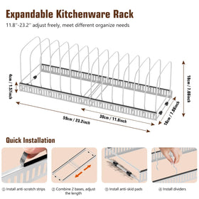Housolution anti-scratch protection on both sides guards cookware during storage.