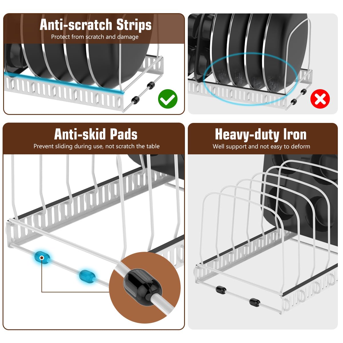 Housolution expandable rack adjusts from 12 to 23 inches for versatile spaces.