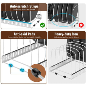Housolution expandable rack adjusts from 12 to 23 inches for versatile spaces.