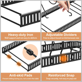 Housolution heavy-duty iron organizer supports heavy cast iron pans