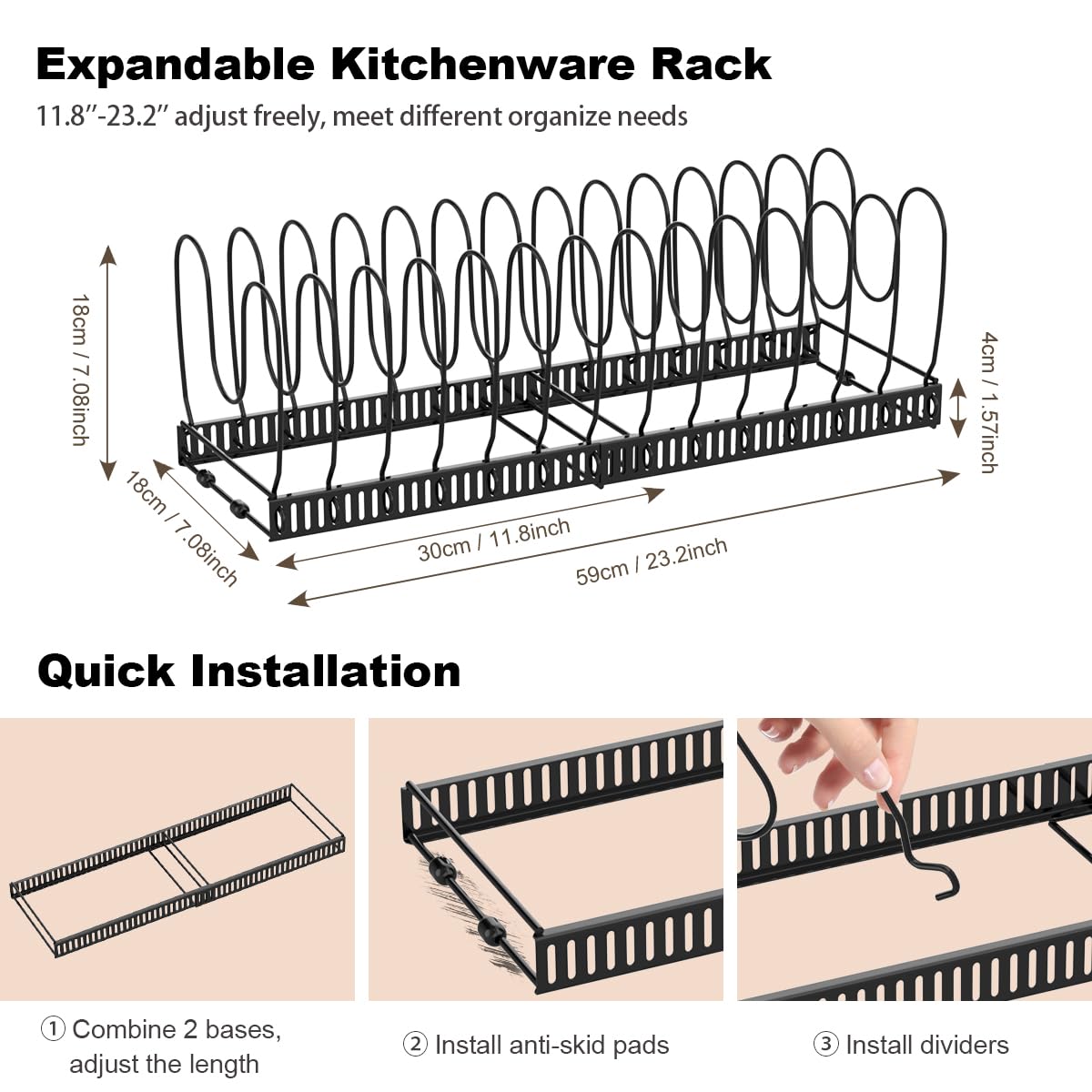 Housolution two-in-one DIY design offers expandable or dual lid rack configurations