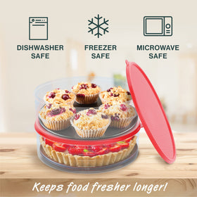 HOUZZKINGZ USA freezer-safe container for make-ahead desserts.