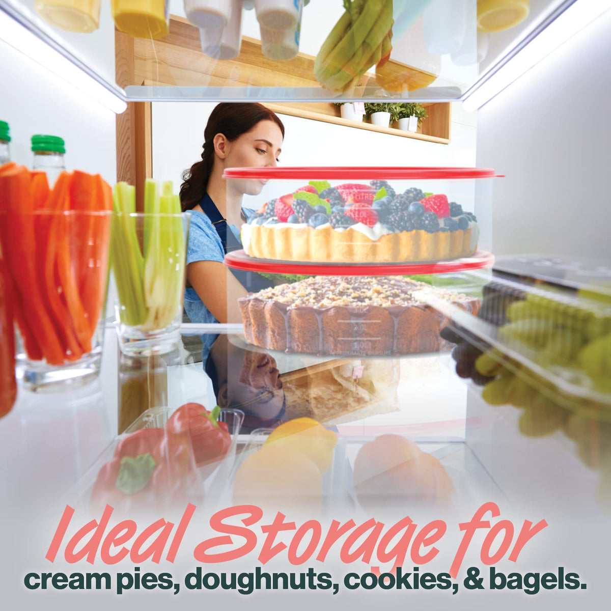 HOUZZKINGZ USA multipurpose container suitable for cookies and salads.