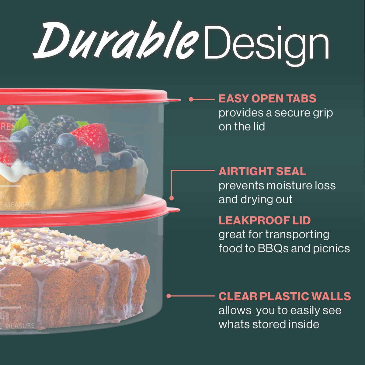 HOUZZKINGZ USA pie and cake storage for party transport.