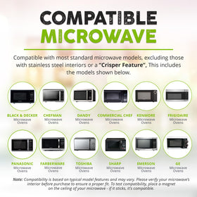 HOVER COVER compact 12x11 inch size fits many microwaves for space saving