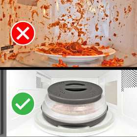 HOVER COVER is dishwasher-safe for quick cleanup after reheating leftovers.