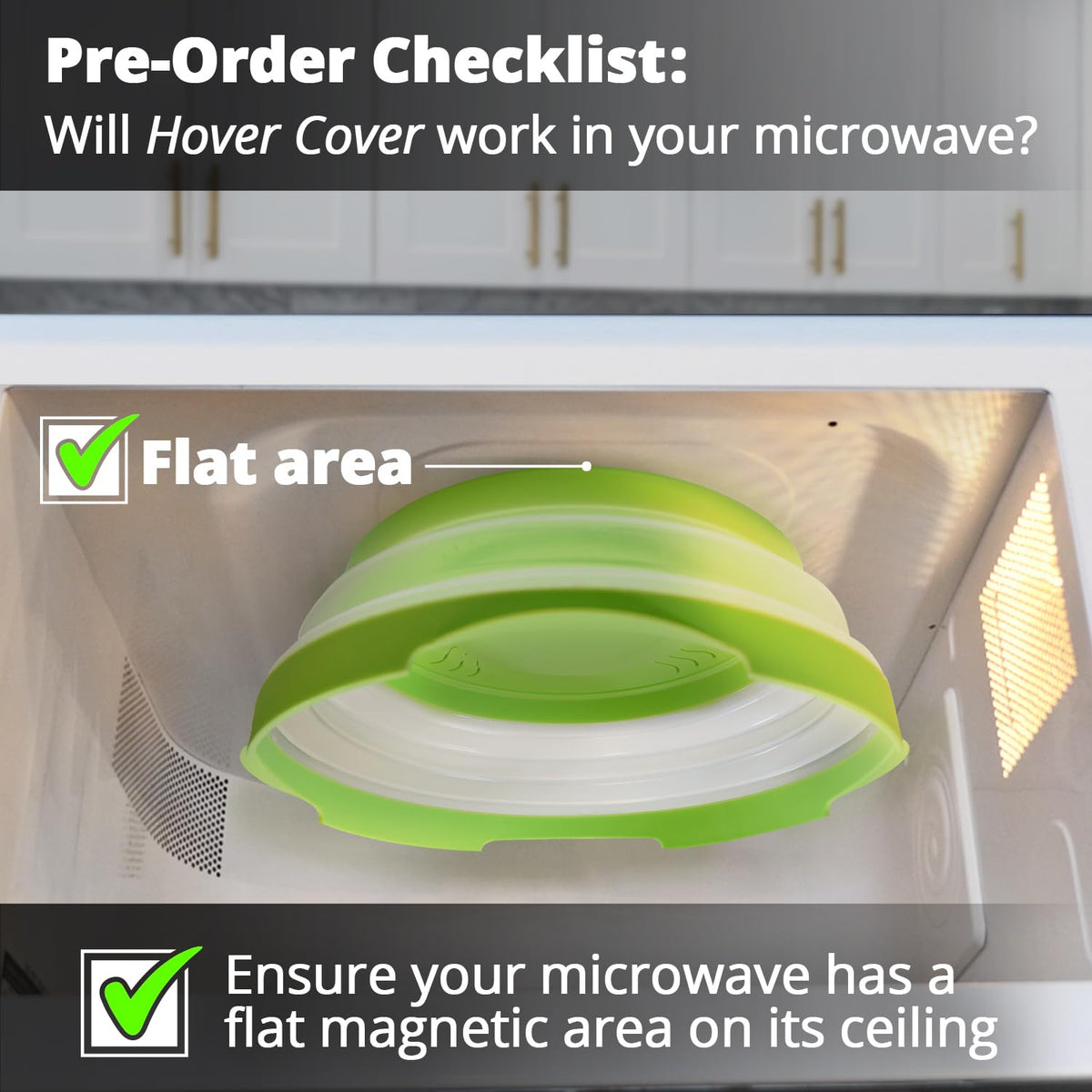 Hover Cover BPA-free, heat-resistant lid protects food during reheating.