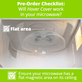 Hover Cover with steam vents releasing moisture for even reheating