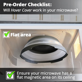 HOVER COVER 12-inch BPA-free lid fits tall bowls and prevents splatter.