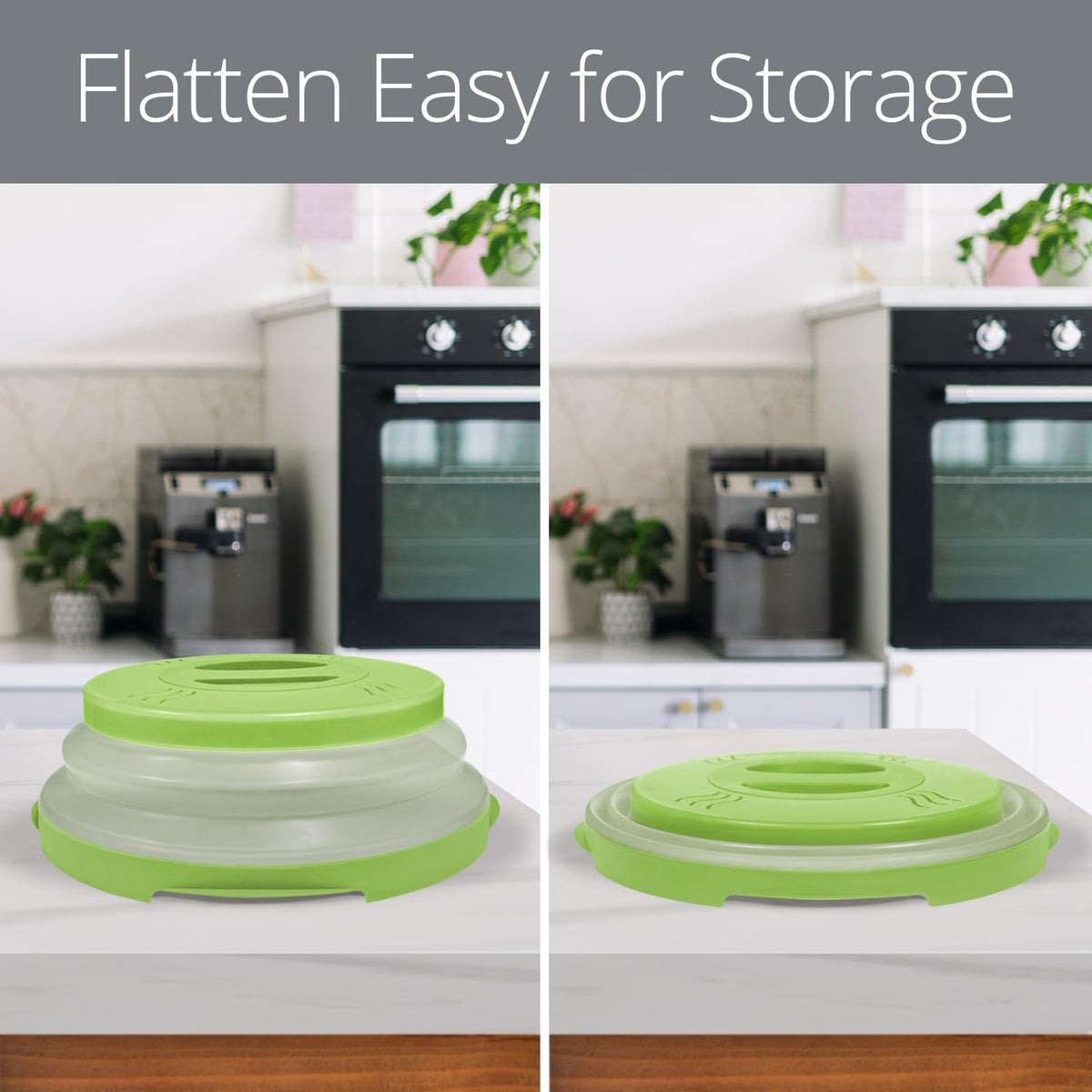 Hover Cover steam vents promote even heating and reduce soggy edges.