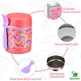 Howeemo easy-clean wide-mouth jar simplifies rinsing after meals.