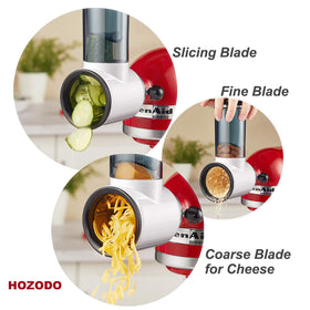 HOZODO steel-gray food pusher with white housing for durability