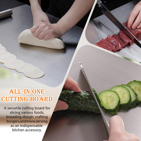 HUAKENER stainless steel board resists heat, ideal for slicing and serving