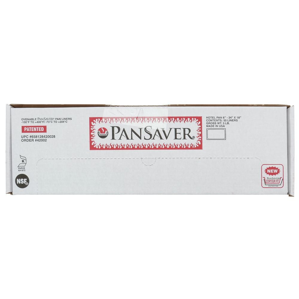 Hubert Pansaver 42002 liners fit in a 6-inch deep pan to reduce scrubbing.