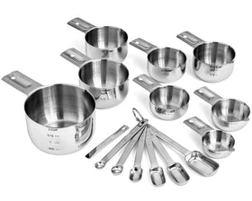 Hudson Essentials measuring spoons nest neatly to save drawer space.