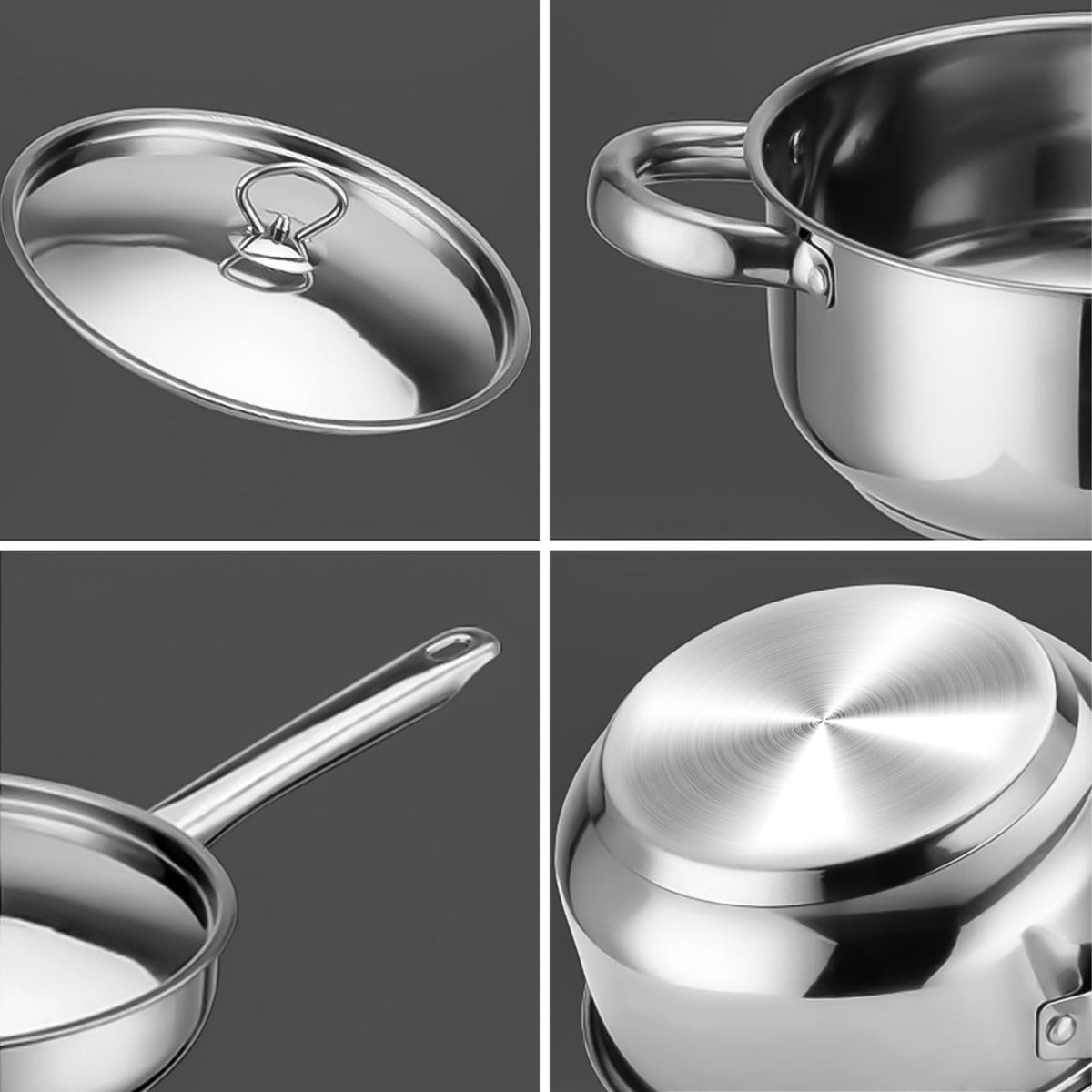 Hunnycook riveted handles ensure secure grip when lifting hot cookware