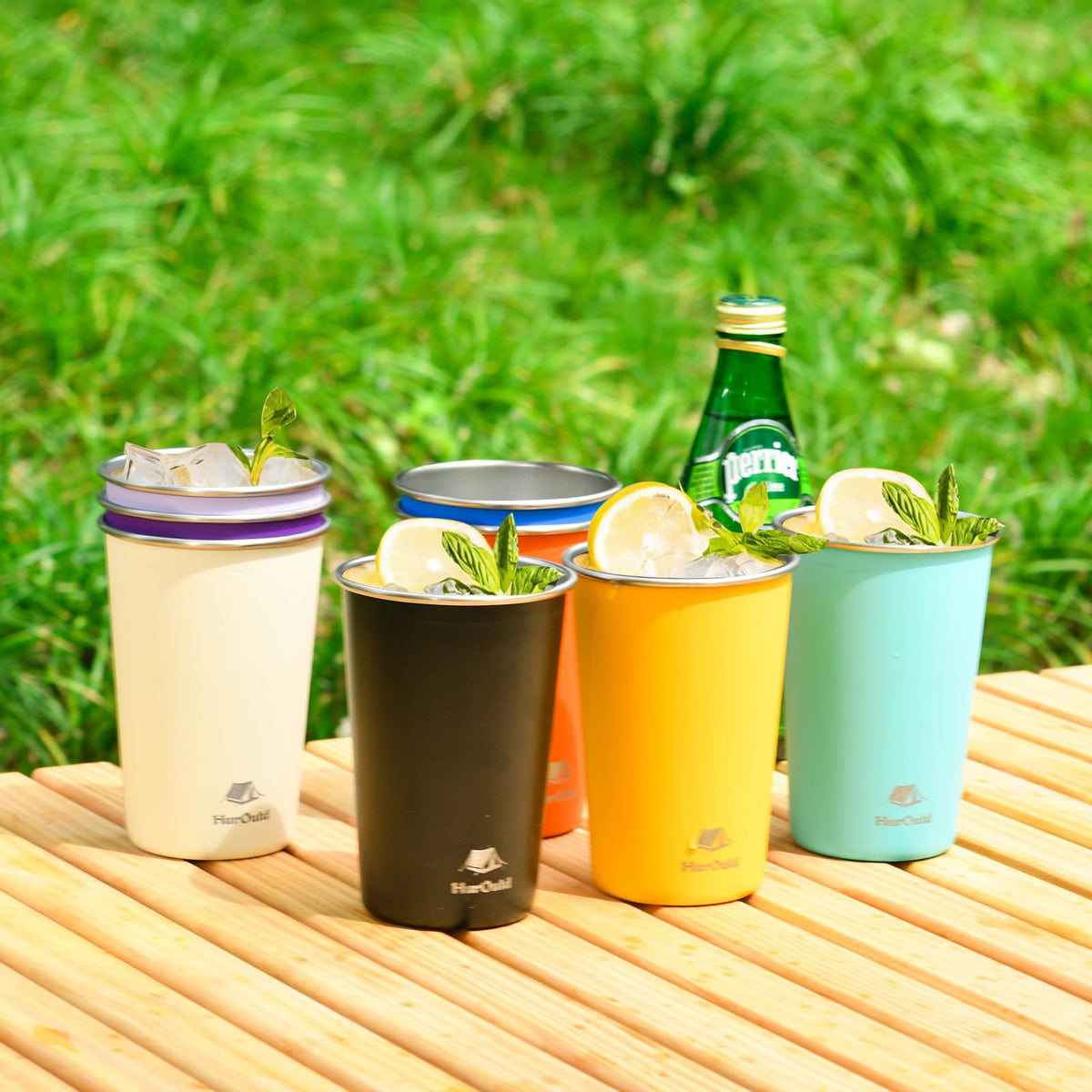 HurOutd shatterproof camping cups ideal for hiking and boating adventures.
