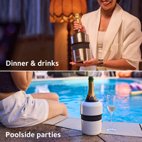 Huski Champagne Chiller bottle-fit-standard ensures compatibility with 750ml bottles.