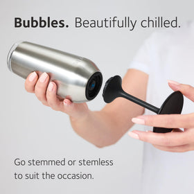 Huski detachable stem for stemmed or stemless sipping.