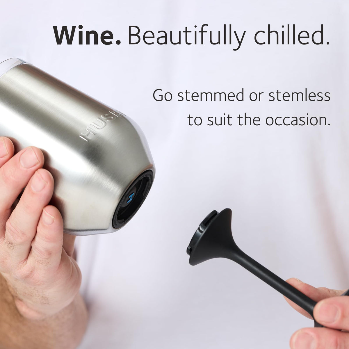 Huski Wine Tumbler 2.0 easy-slider lid keeps wine in and debris out