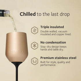 Huski Wine Tumbler 2.0 triple insulation preserves temperature longer