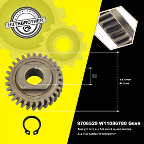 Close-up of the worm gear from the Huthbrother kit with precision teeth